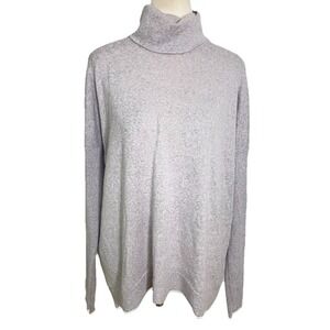 ALEX MARIE GRAY JULIA WOOL SWEATER  TURTLENECK Lagenlook Classic Old Money XL